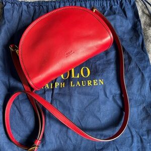 Ralph Lauren - Like New-Red Leather Crossbody Bag